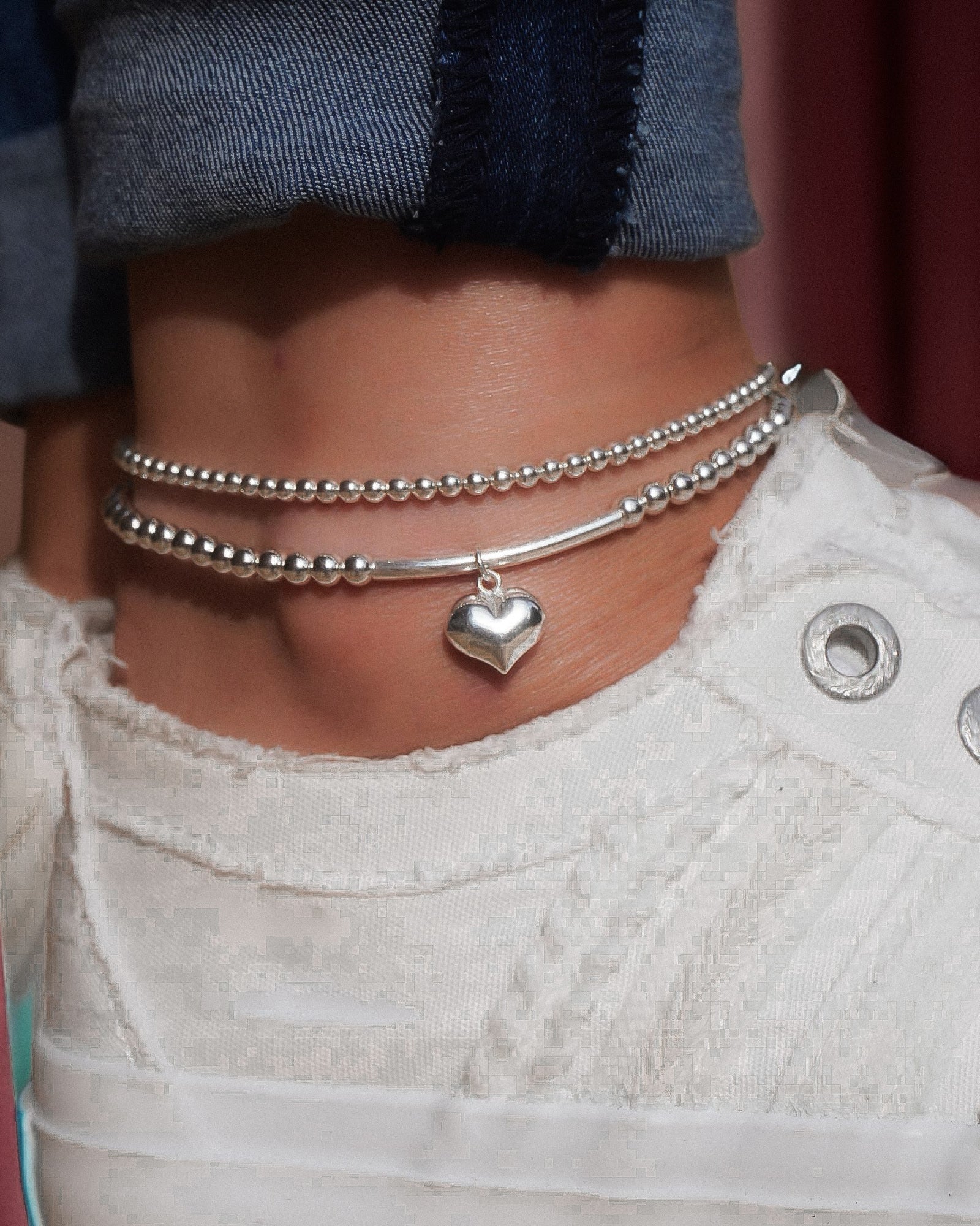 Floating Heart Anklet