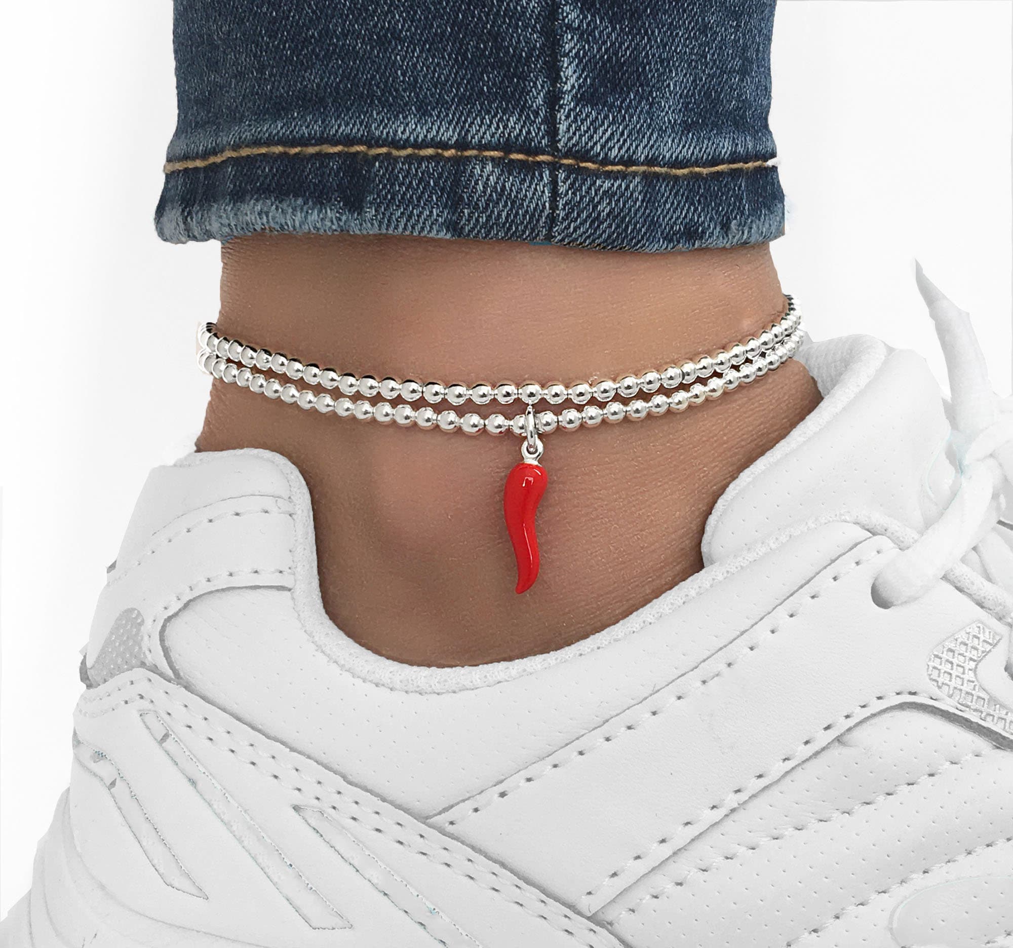 Red Cornetto Anklet