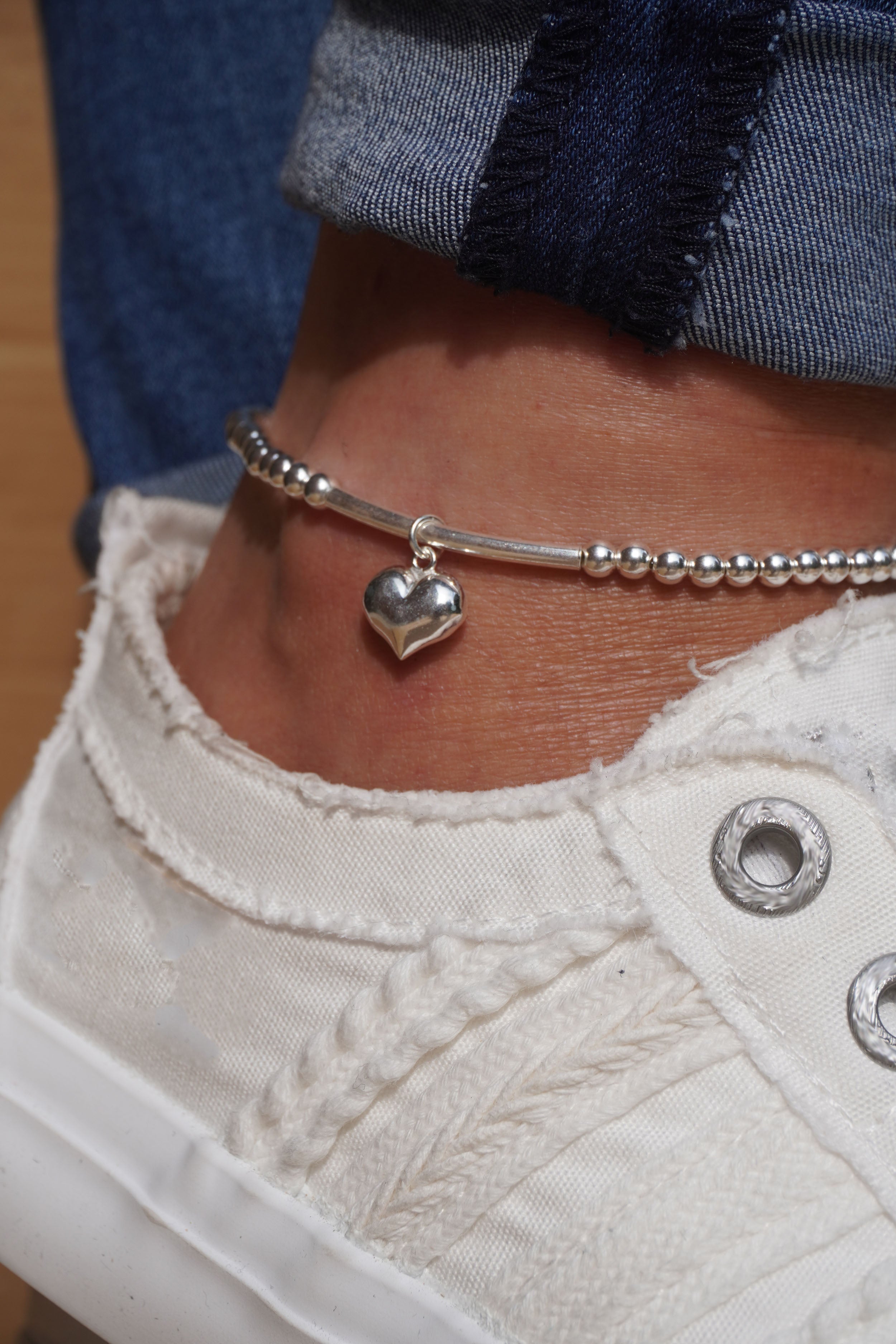 Floating Heart Anklet